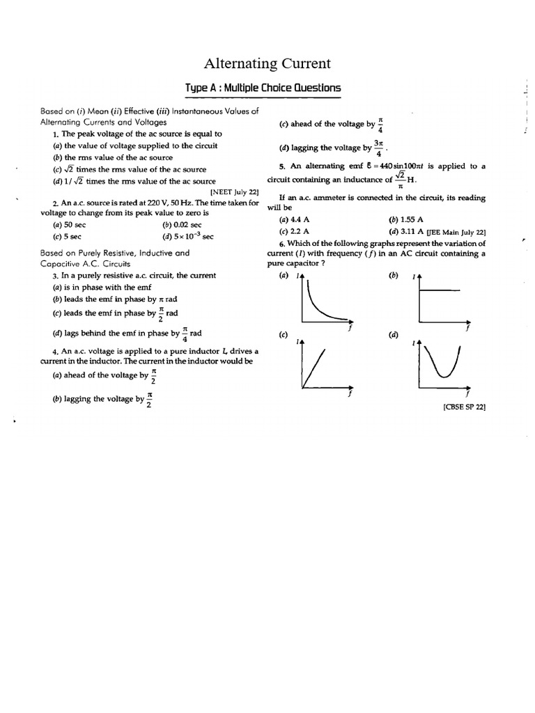 Alternating Current | PDF
