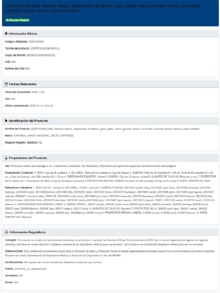 Certificacion No Registro Invima | PDF