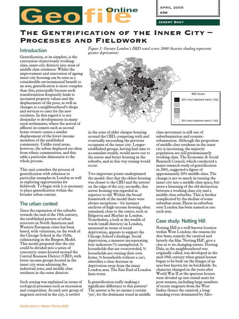 Gentrification GeoFile 2 | PDF | Suburb
