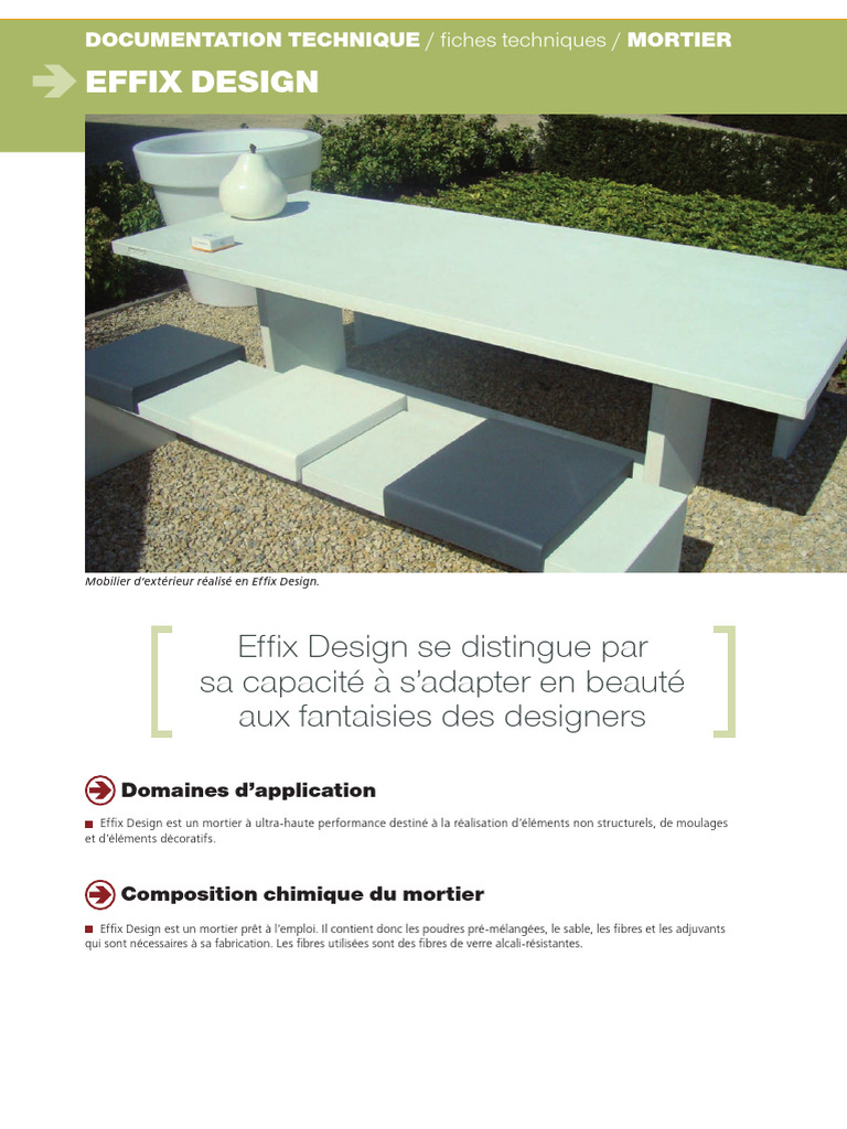 Mode Emploi Effix Design | PDF | Béton | Mortier (matériau)