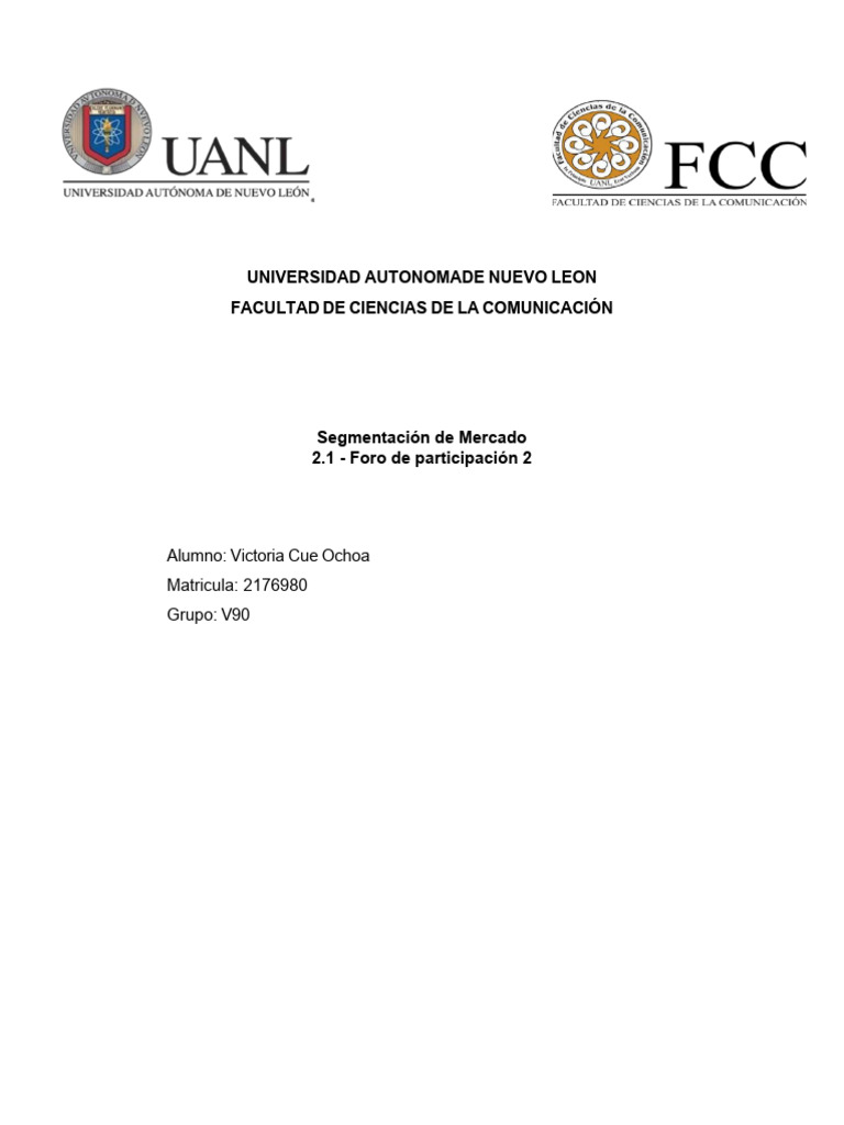 Victoria Cue 2.1 | PDF | Mercado (economía) | Marketing