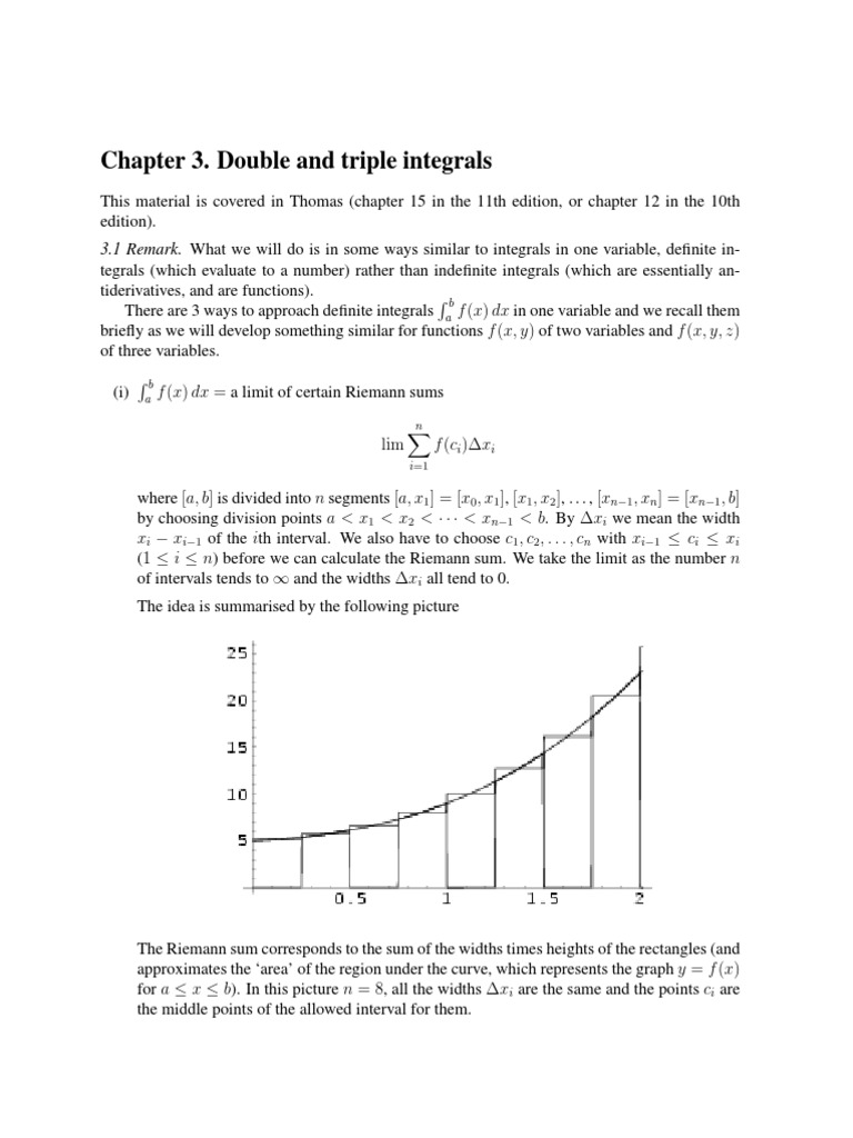 Chapter 3. Double and Triple Integrals | PDF