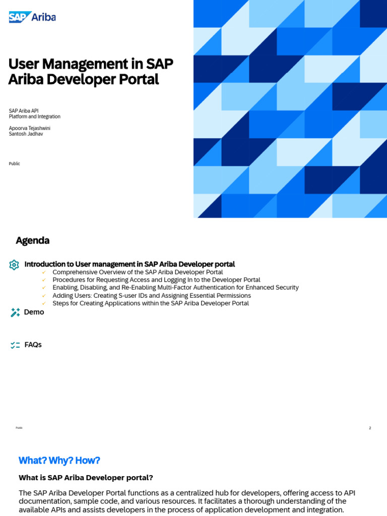 User Management in SAP Ariba Developer Portal Slide Deck | PDF ...