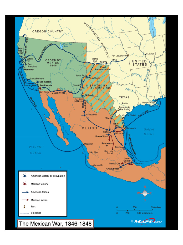 Mexican War Map | PDF