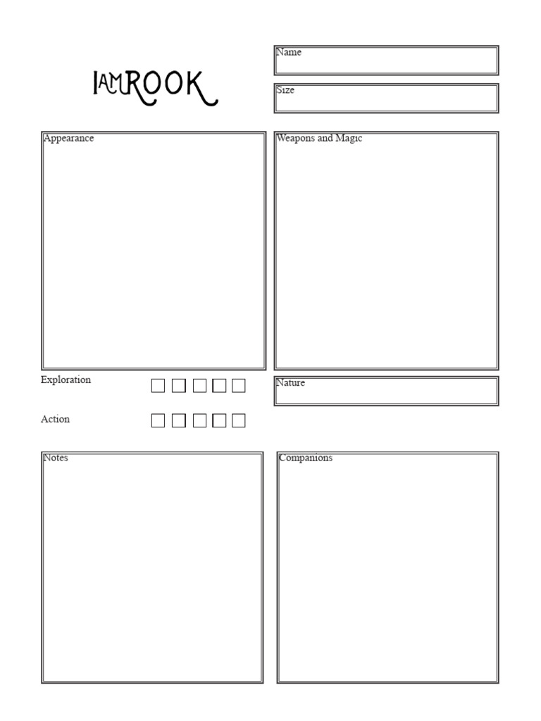 Im Rook Sheet | PDF