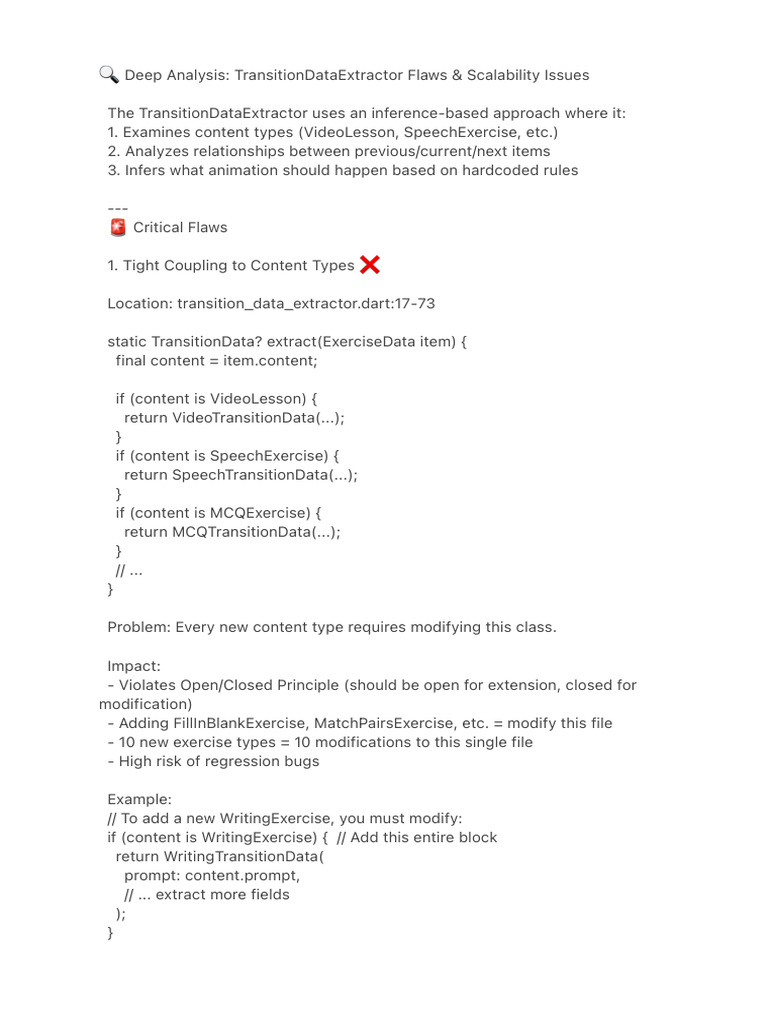 ? Deep Analysis: TransitionDataExtractor Flaws & Scalability Issues ...