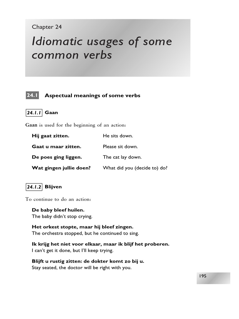 Idiomatic Usages of Some Common Verbs and Word Formation and Derivation ...
