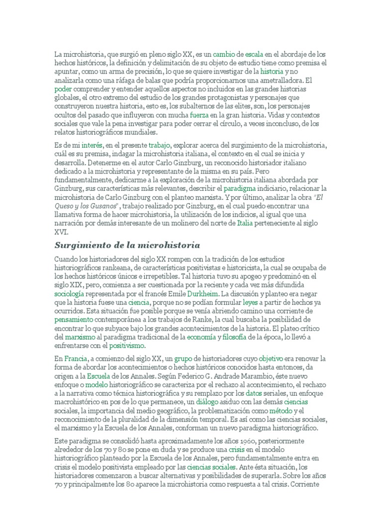 Introducción a la Microhistoria | PDF | Historiografía | Paradigma