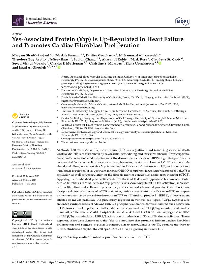 Yes-Associated Protein (Yap) Is Up-Regulated in Heart Failure and ...