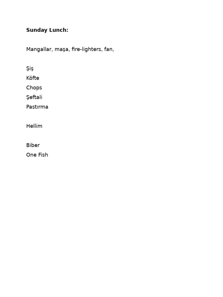 Sunday Plan | PDF