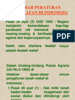 Sejarah Peraturan Perwakafan Di Indonesia