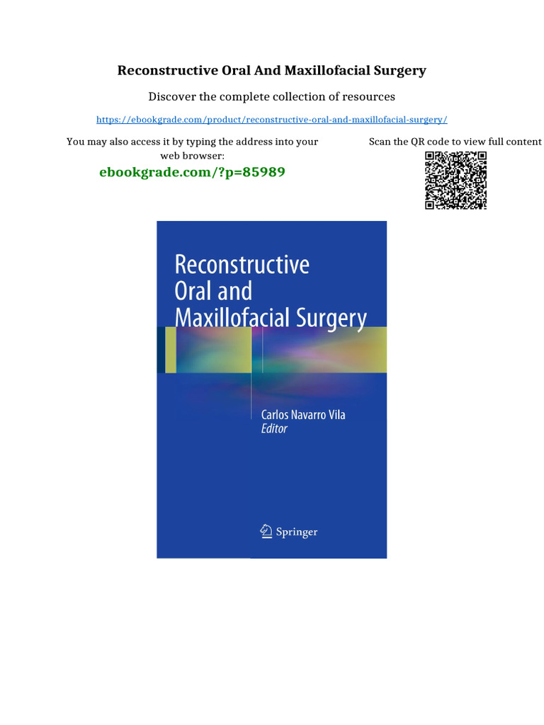 Reconstructive Oral and Maxillofacial Surgery Sample | PDF | Virtue ...