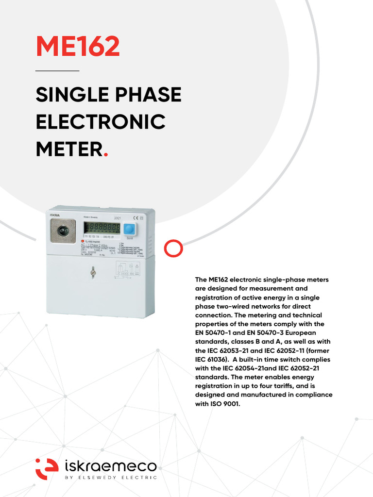 ME162 Single Phase Electronic Meter | PDF | International ...