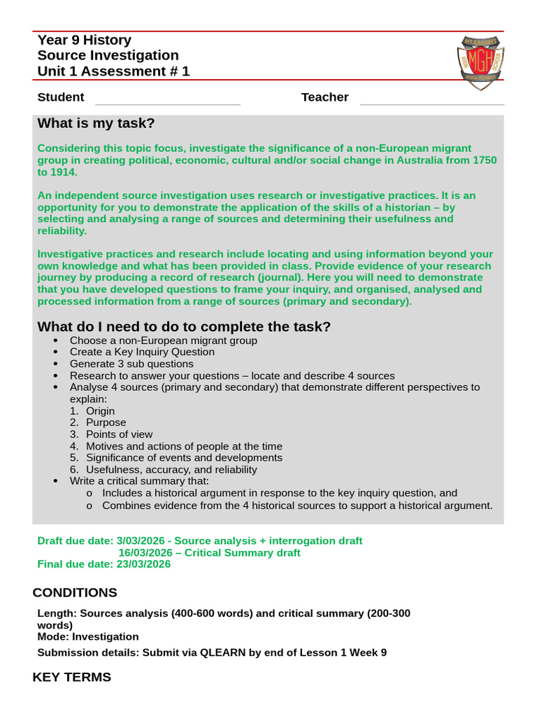 9HIS Task #1 Source Investigation | PDF | Information | Methodology