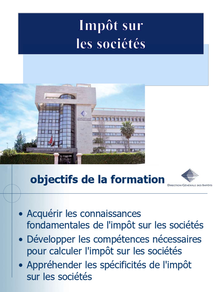 Impôt Sur Les Sociétés Cycle Formation Base Imposable | PDF | Impôt sur ...