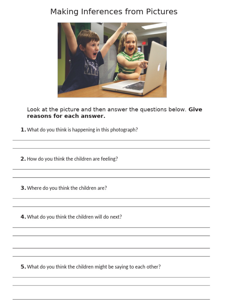 Lesson 4 - Visual Inference #2 Ss | PDF