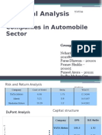 Financial Analysis: of Companies in Automobile Sector