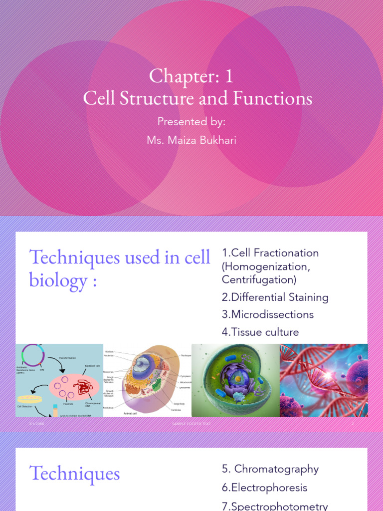 Chapter 1 Cell Structure and Function Lecture 1 | PDF | Centrifugation ...