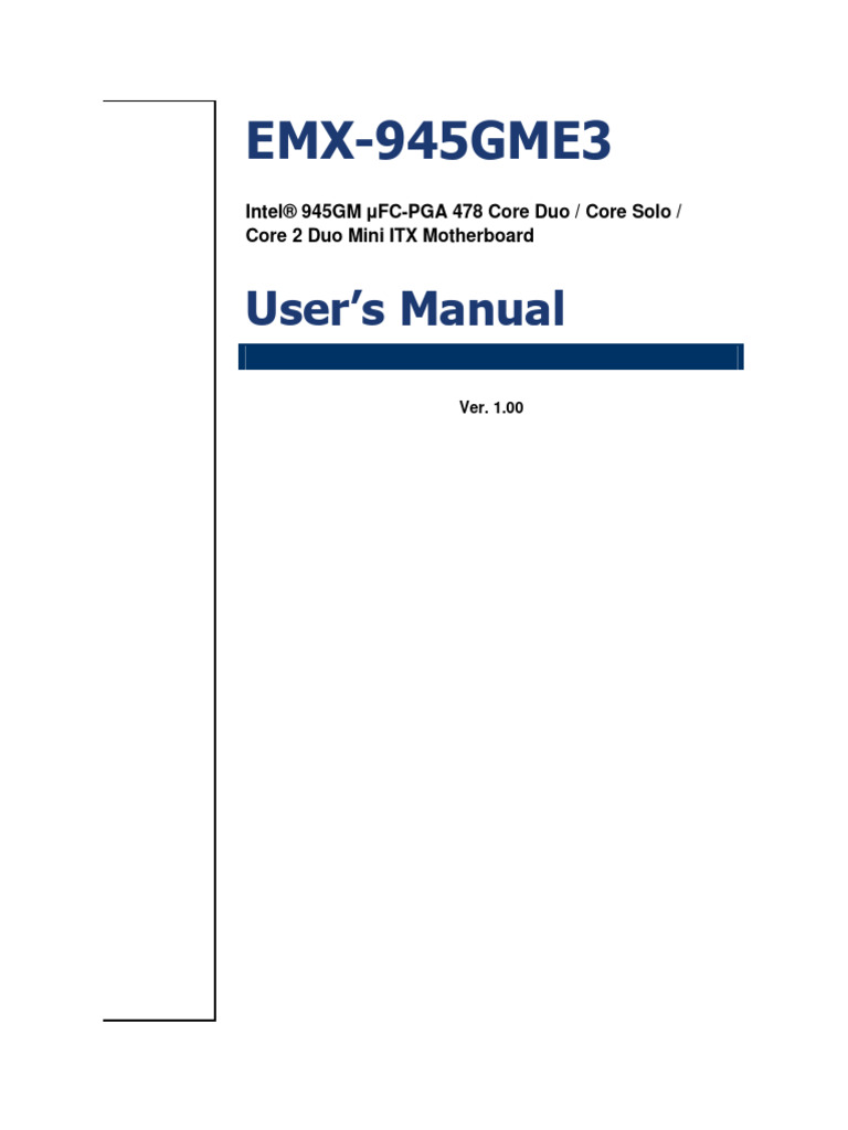 EMX-945GME3 User's Manual | PDF | Usb | Office Equipment