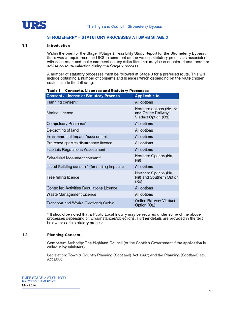 Appendix C Consenting and Statutory Process | PDF