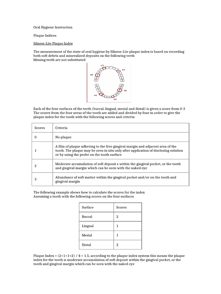 Oral Hygiene Instruction | PDF | Tooth | Dentistry