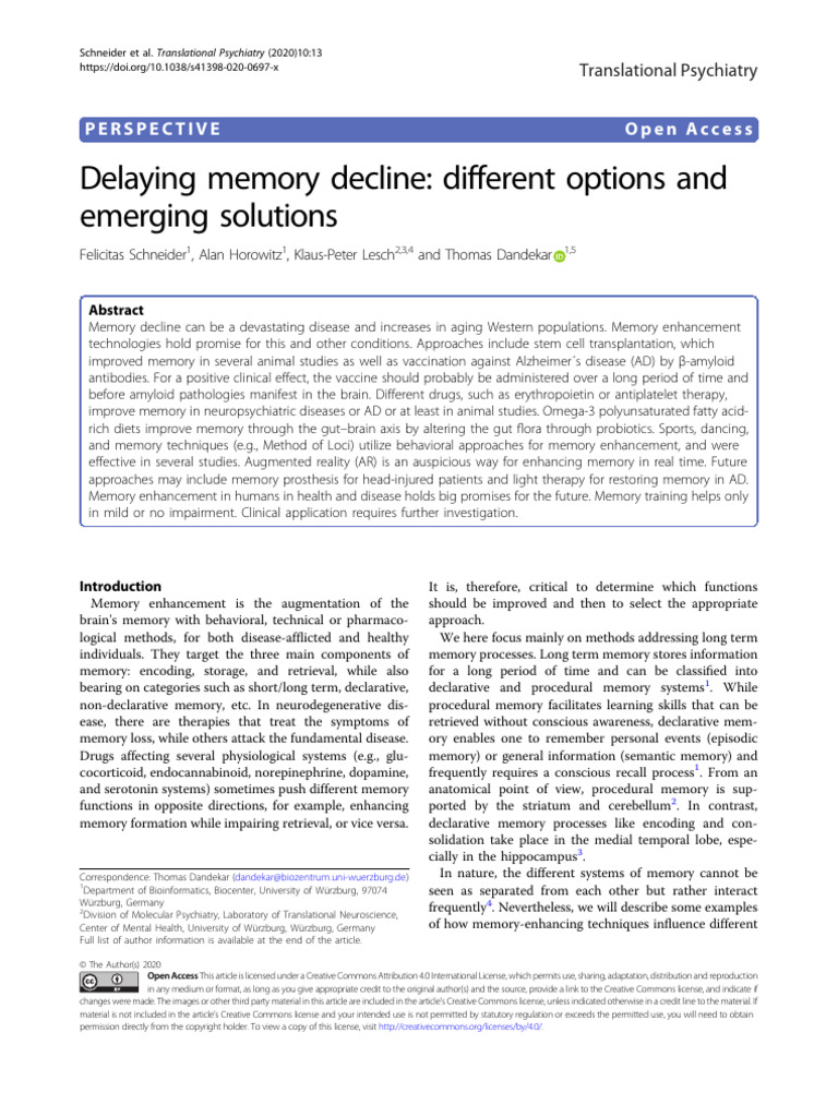 Delaying Memori 2021 Decline | PDF | Memory | Augmented Reality
