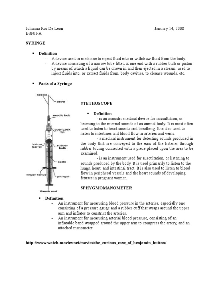 Syringe | PDF