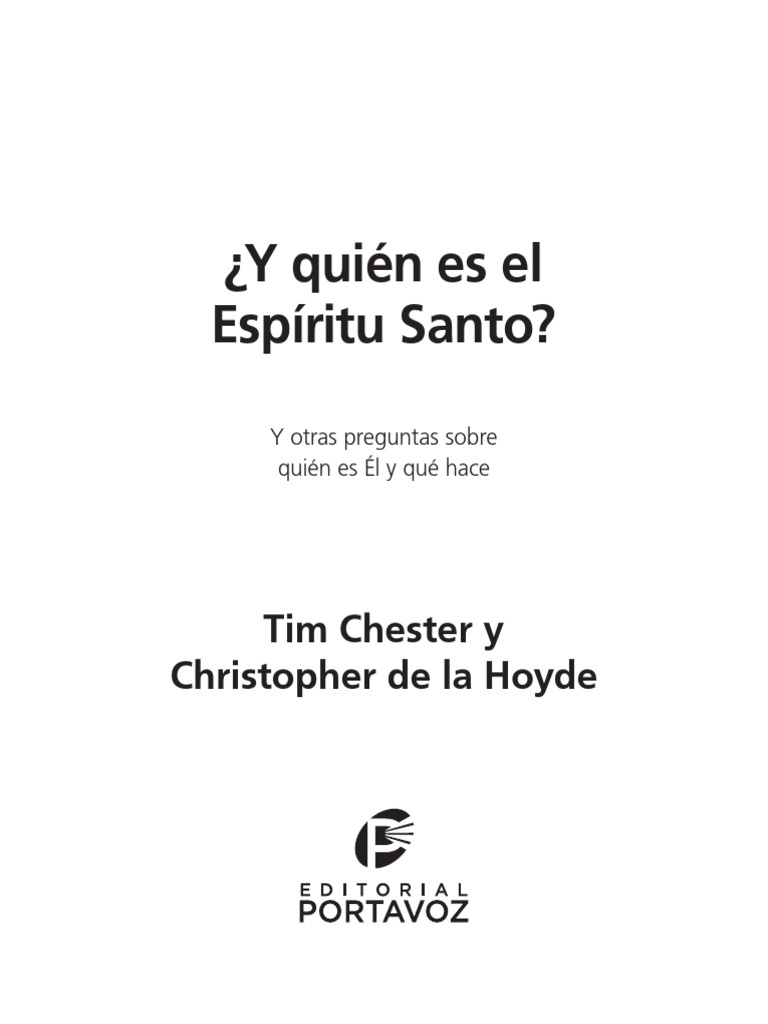 Y Quien Es El Espiritu Santo Muestra | PDF | Cristo (título) | espíritu ...