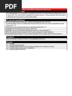 Microsoft Office Keyboard Shortcuts About This Spreadsheet