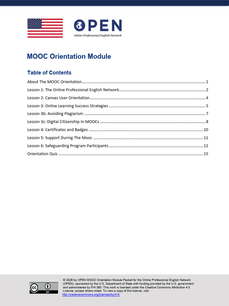 MOOC Orientation Module Downloadable Packet 2026 ECD | PDF ...