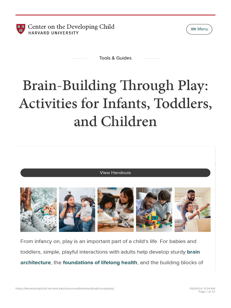 Brain-Building Through Play - Activities For Infants, Toddlers, and ...