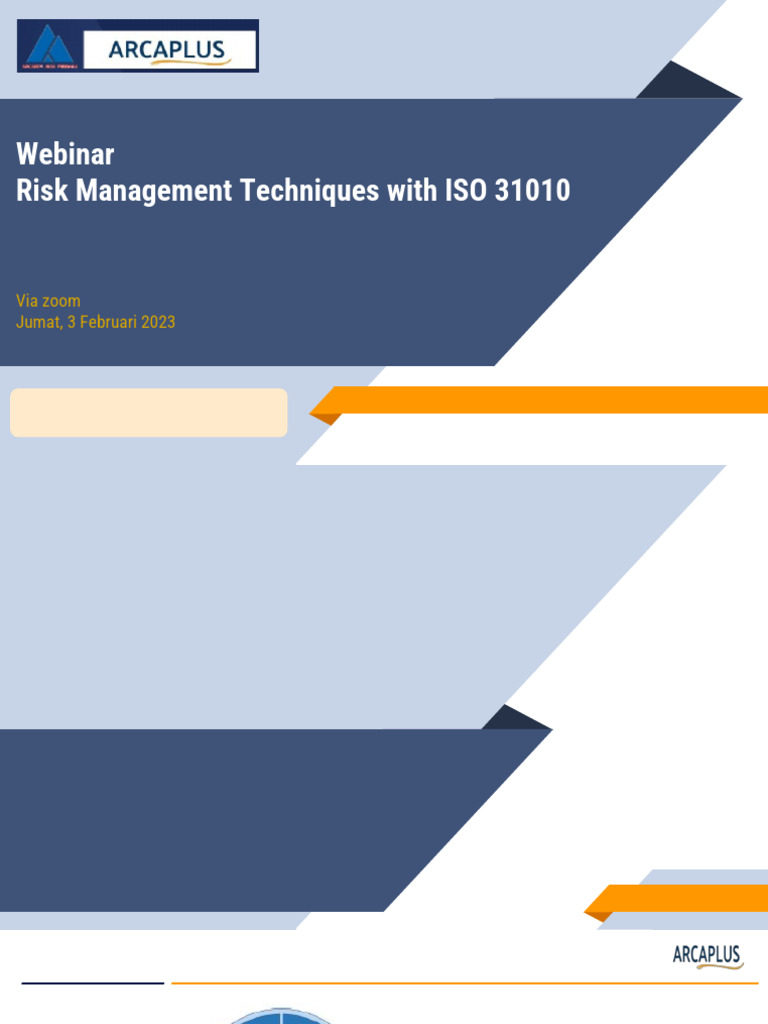 MATERI Webinar Risk Assesment Technique ISO 31010 - Arcaplus | PDF