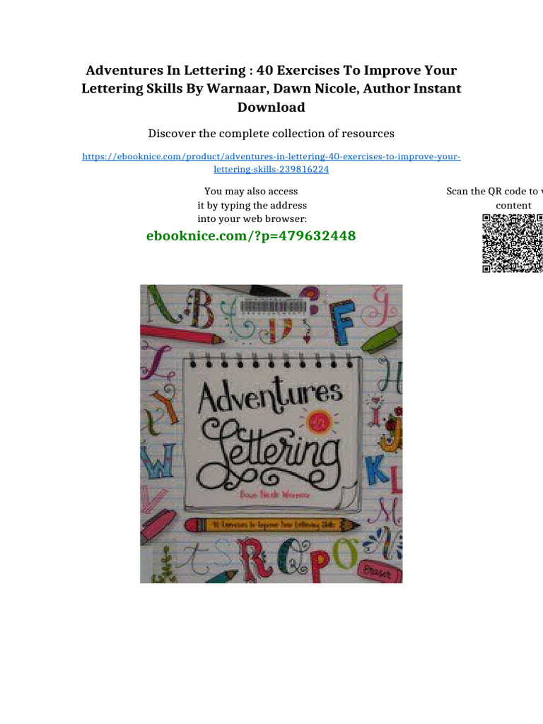 Adventures in Lettering: 40 Exercises To Improve Your Lettering Skills ...