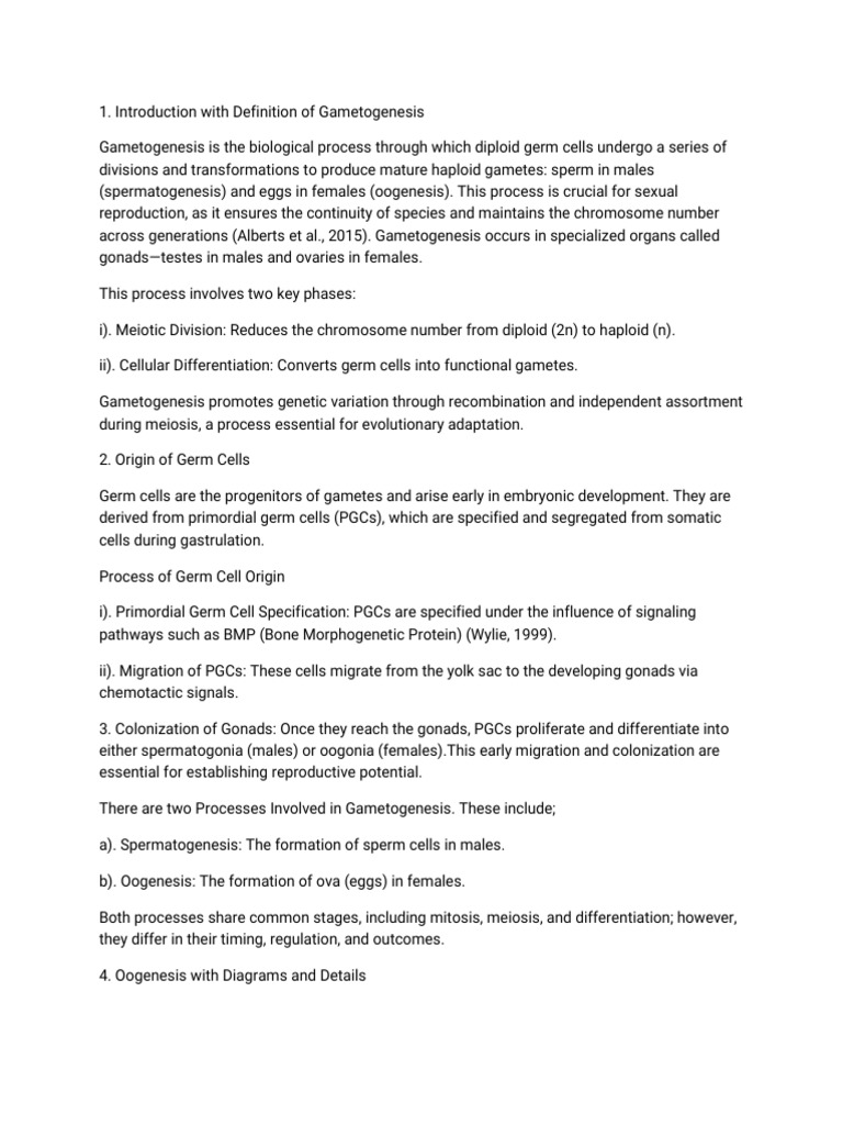 Developmental Biology Assignment1 | PDF | Meiosis | Sperm