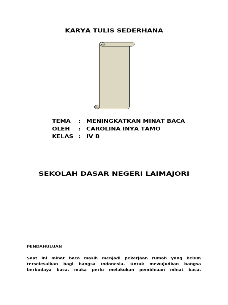 Karya Tulis Sederhana Word | PDF