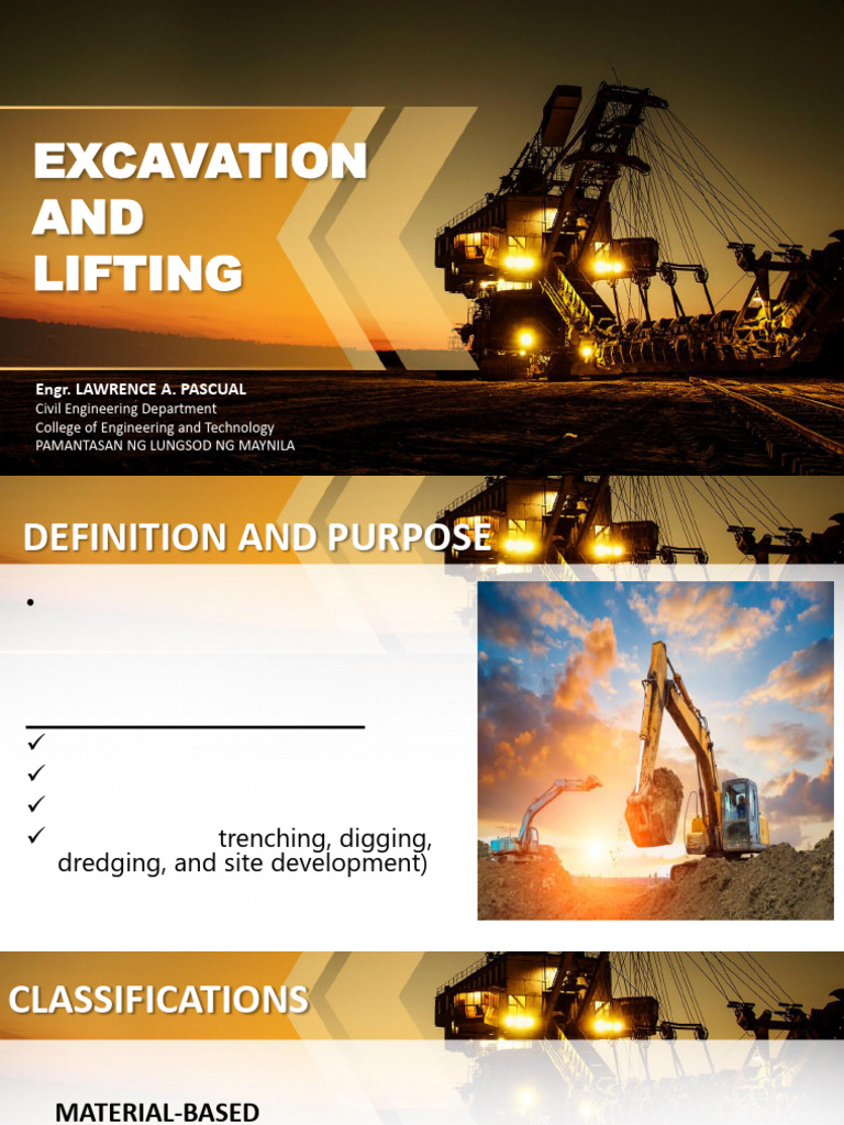 CIV0422 - Lesson 2 - Excavation and Lifting | PDF | Heavy Equipment ...