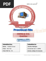 Practical File SQL Queries DBMS