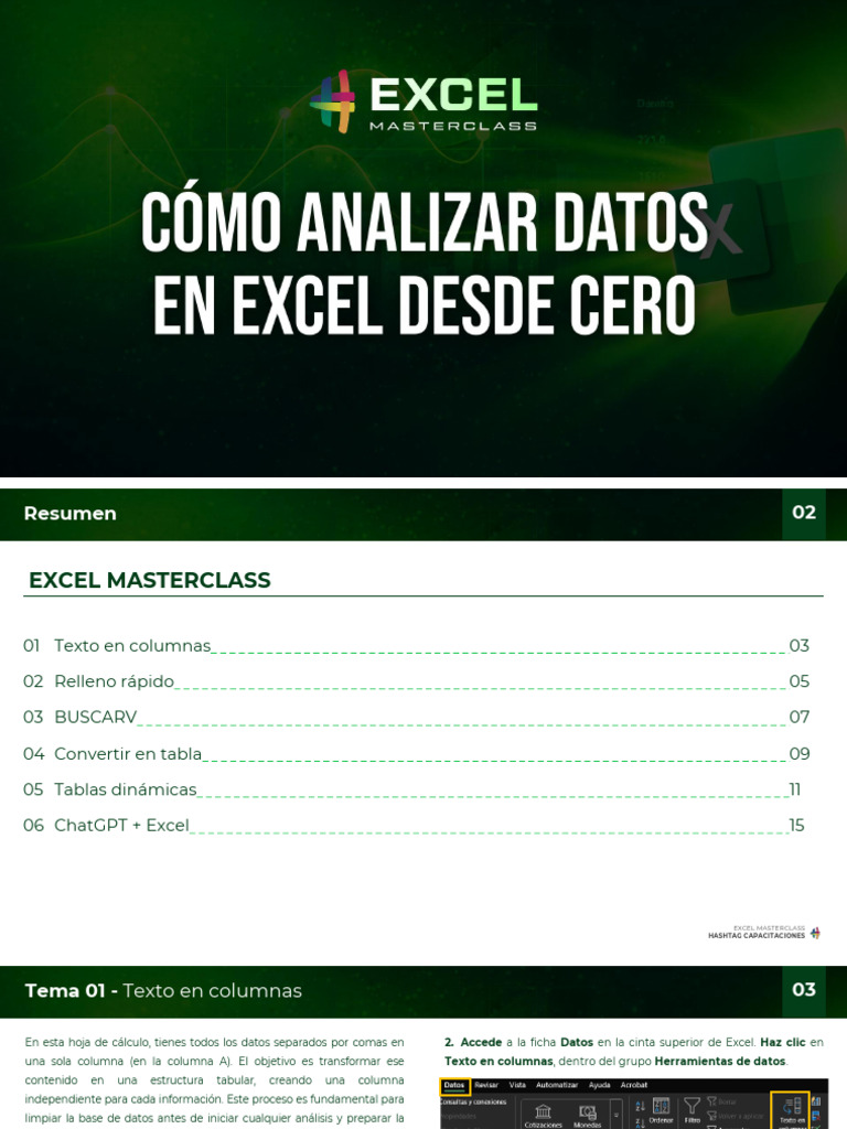 Guía - Excel Masterclass - 260204 - 225446 | PDF | Microsoft Excel ...