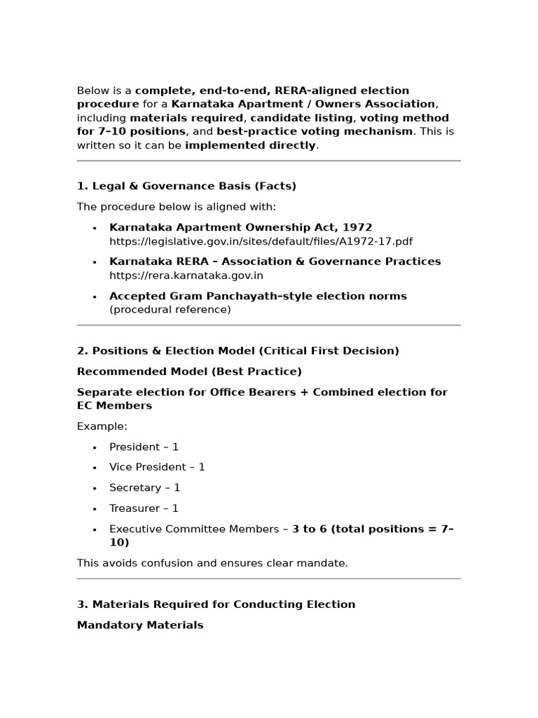 Election Step by Step Process and Requirements by Laws | PDF | Voting ...