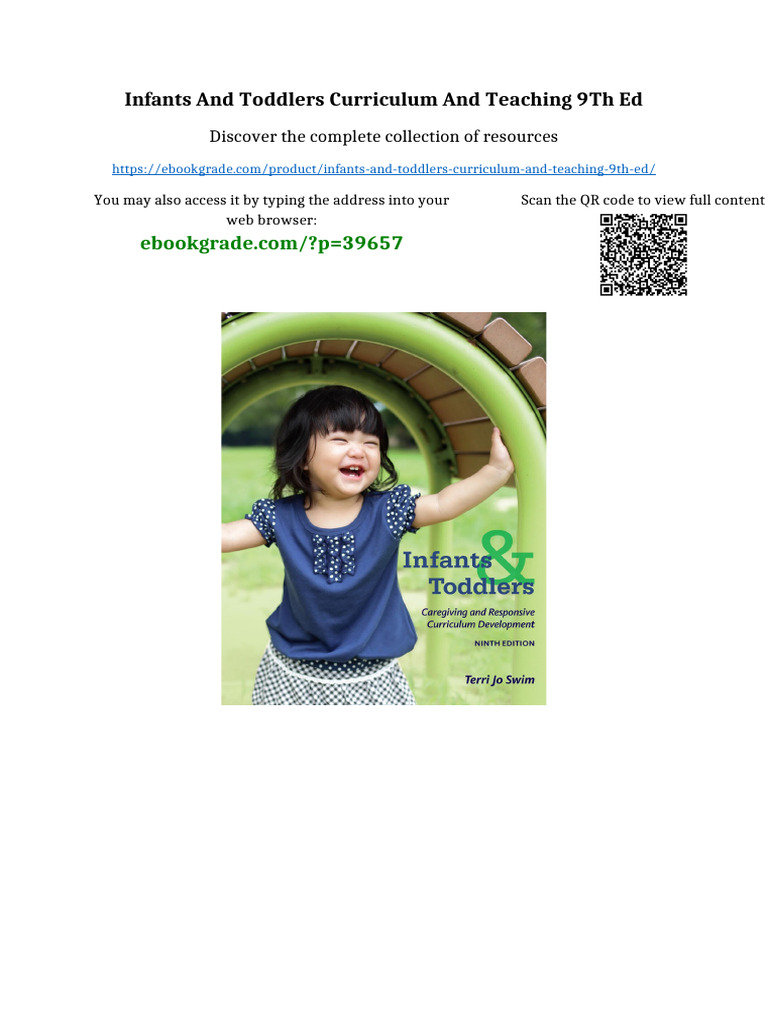 Infants and Toddlers Curriculum and Teaching 9th Ed Newest Edition 2025 ...