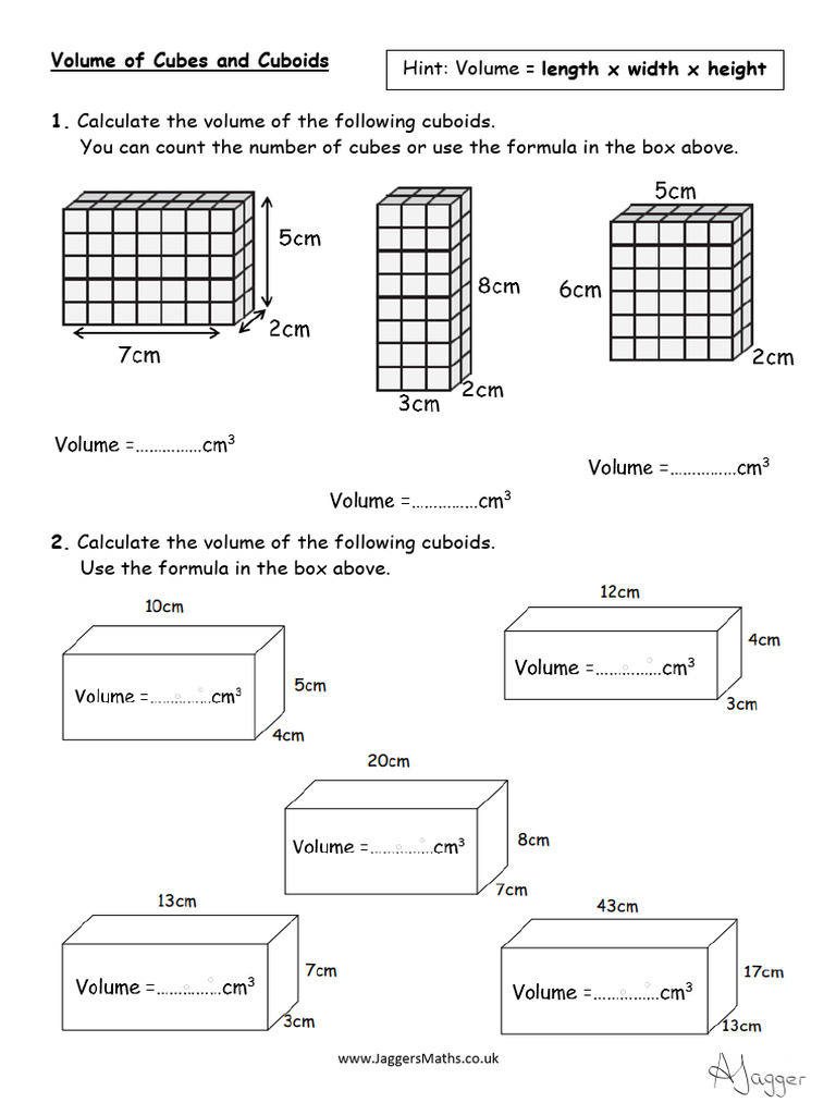 Volume Cube Cuboid | PDF