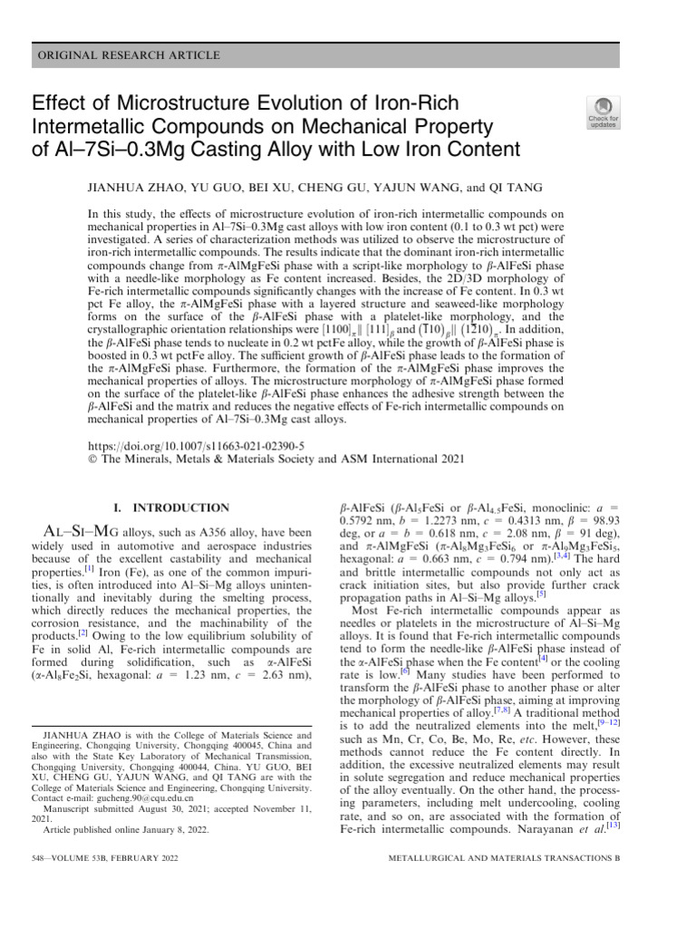 Zhao Et Al. - 2022 - Effect of Microstructure Evolution of Iron-Rich in ...
