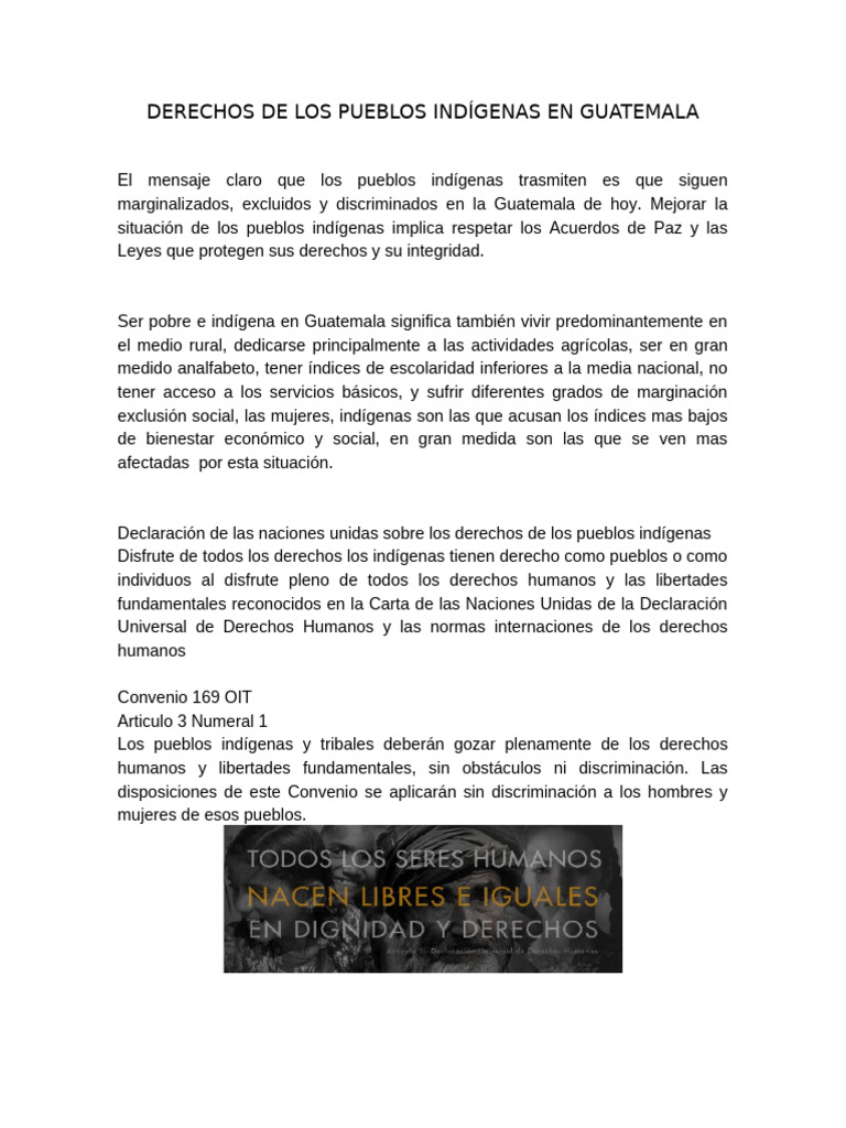 Derechos de Los Pueblos Indígenas en Guatemala | PDF