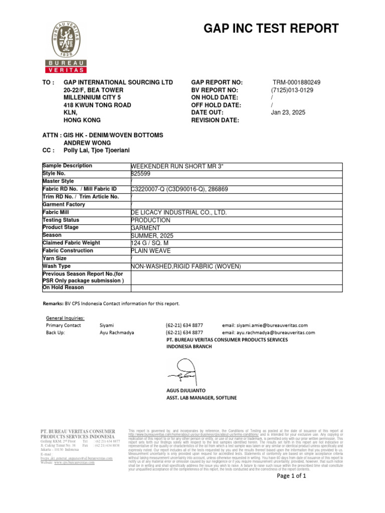 TRM-0001880249 71250130129 RPT | PDF | Clothing | Textiles