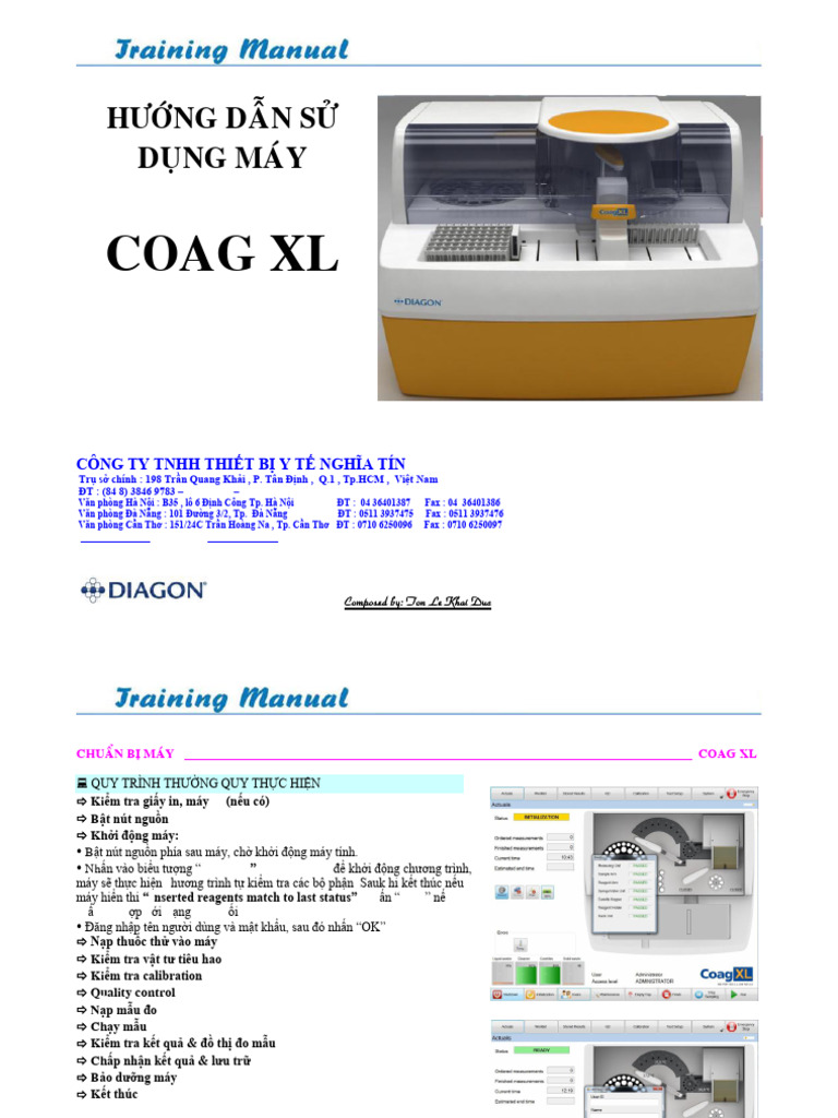 HDSD Nhanh Coag XL | PDF