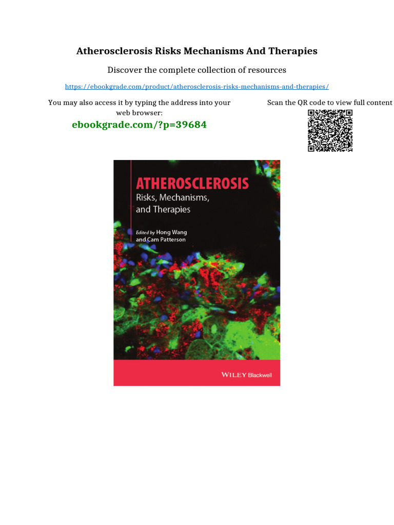 Atherosclerosis Risks Mechanisms and Therapies Digital Download | PDF ...