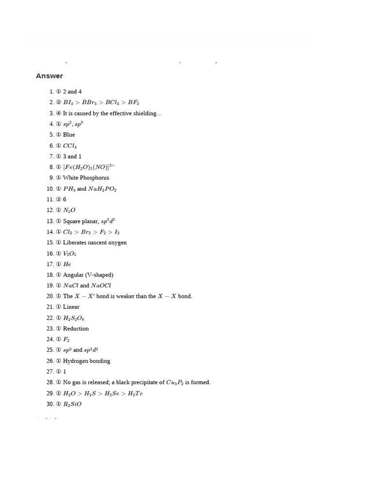 Day-6 P Block Compounds | PDF