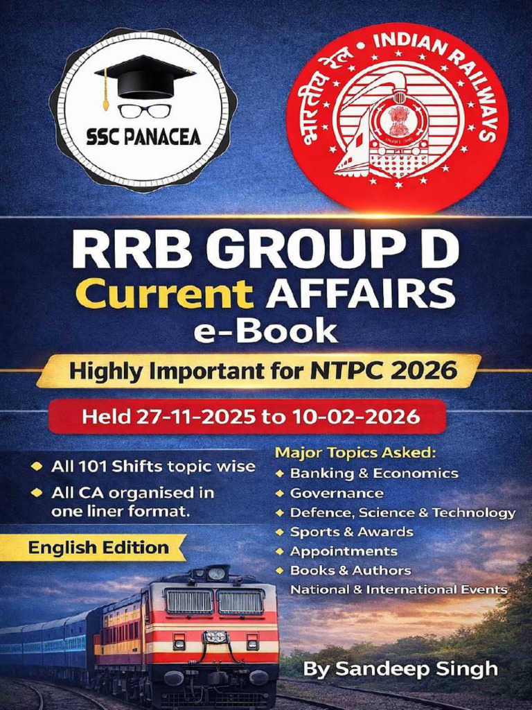 RRB Group D 2025 26 Topic Wise Current Affairs Book English by SSC ...