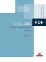 D4E1, D8E1: 4-And 8-Port E1 Interface Modules