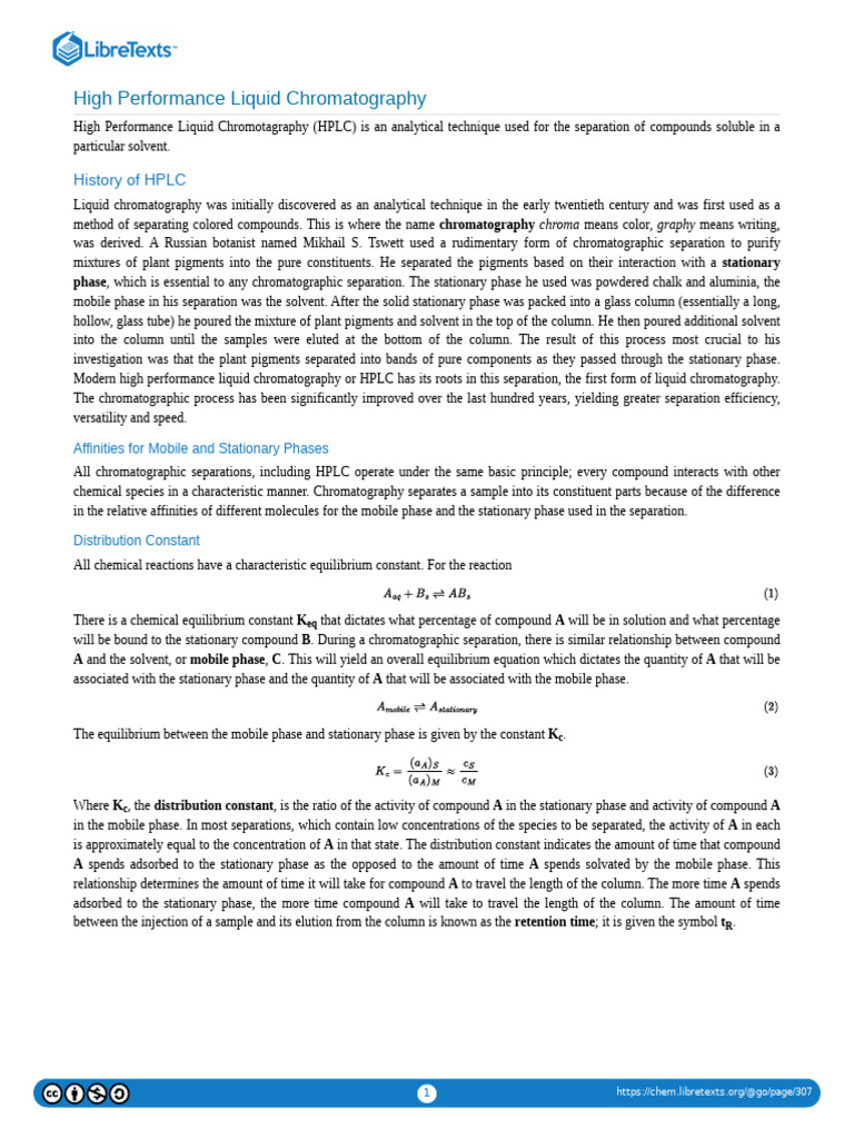 HPLC Detail | PDF | High Performance Liquid Chromatography | Chromatography